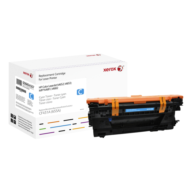 Tonercartridge Xerox alternatief tbv HP CF451A 655A blauw