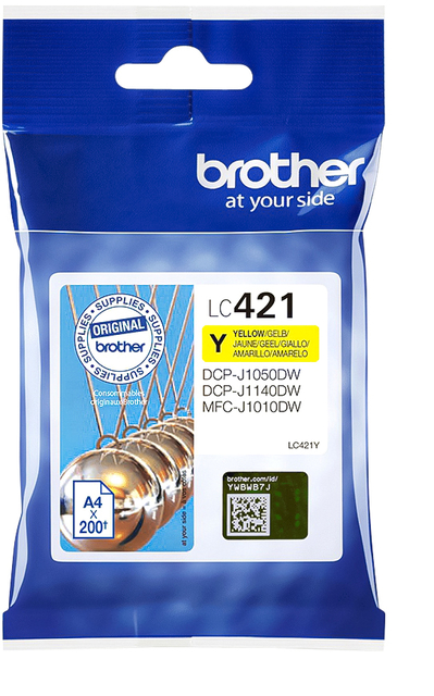 Inktcartridge Brother LC-421Y geel