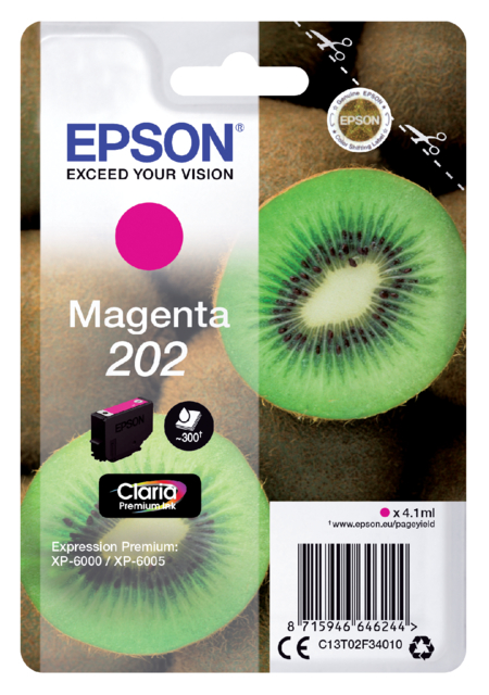 Inktcartridge Epson 202 T02F34 rood