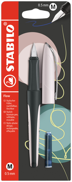 Stylo plume STABILO Flow pastel rosé