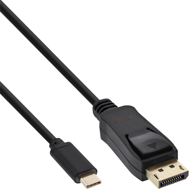 Kabel inLine USB-C Displayport 3.1 4K M/M 2 meter zwart