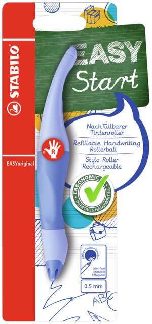 Roller STABILO EASYoriginal droitier Pastel bleu