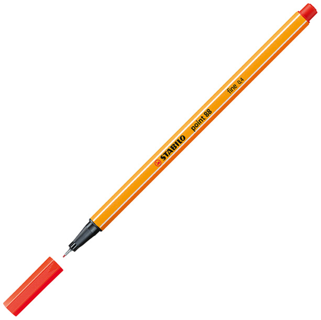 Fineliner STABILO point 88/48 Fin rouge clair