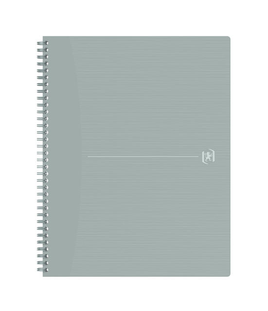 Cahier spirale Oxford Origin A4+ ligné 140 pages 80g gris