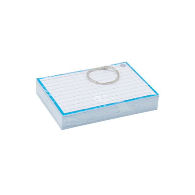 Flashcards A7 Blauw incl. clipring 50 vel