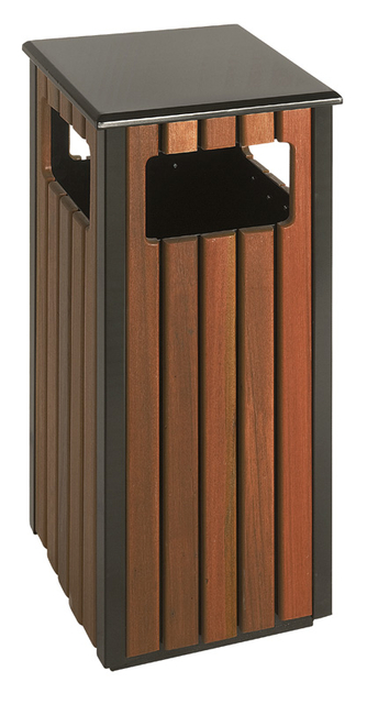 Poubelle d'extérieur Vepa Bins pour extérieur 36L noir/imitation bois