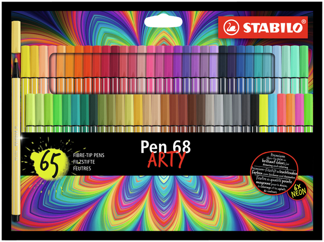 Feutre STABILO Pen 68 Arty Medium set 65 couleurs