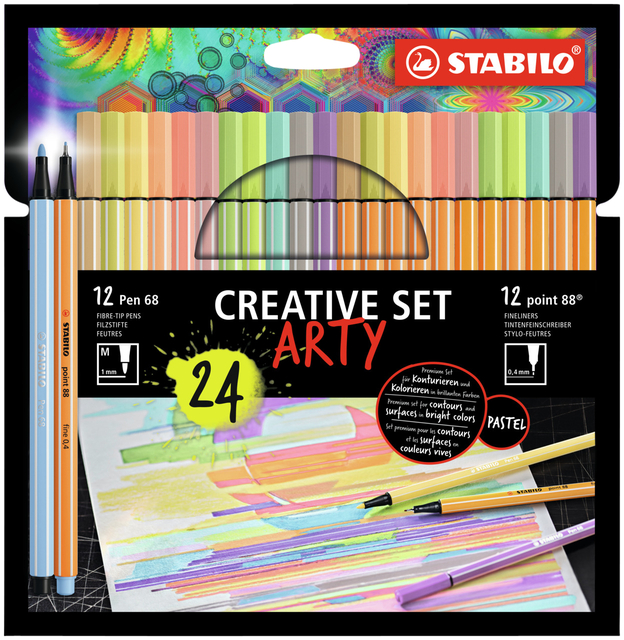 Arty Creative STABILO 8868/24 assorti étui 24 pi♪8cesstuks