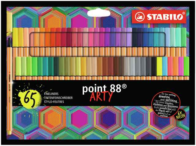 Fineliner STABILO point 88 Arty Fin set 65 pièces