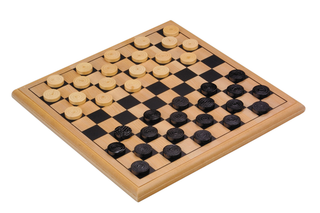 Damspel Longfield Games hout 30x30cm