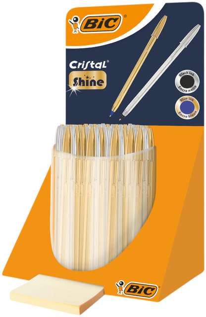 Stylo bille BIC Cristal Medium Or et Argent