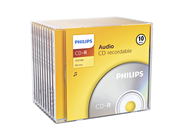 CD-R Philips 80Min audio JC 10 stuks