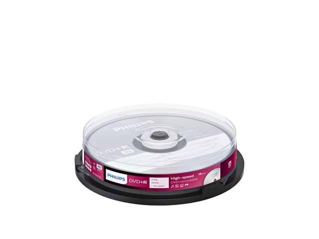 DVD+R Philips 4.7GB 16x SP 10 stuks