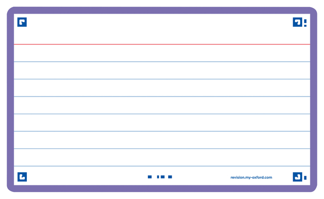 Flashcard Oxford 2.0 75x125mm 80 feuilles 250g ligné violet