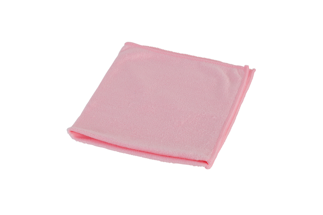 Chiffon microfibre Cleaninq light 38x38cm rose 5 pièces