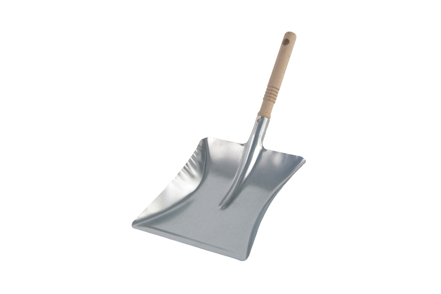 Stofblik Cleaninq verzinkt houten steel 23x21 cm