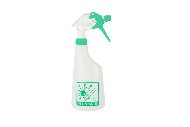 Sproeiflacon Cleaninq 600ml leeg met logo desinfectie