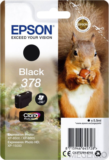 Cartouche d'encre Epson 378 T3781 noir