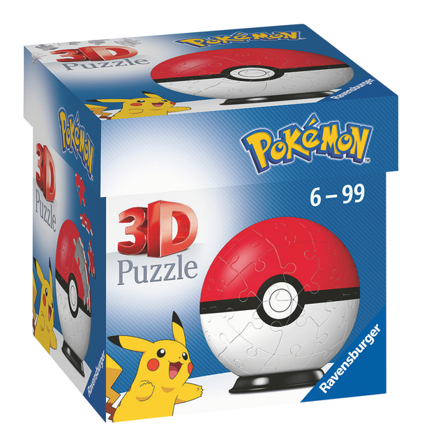 Puzzle 3D Ravensburger Pokemon Pokeball 54 pièces