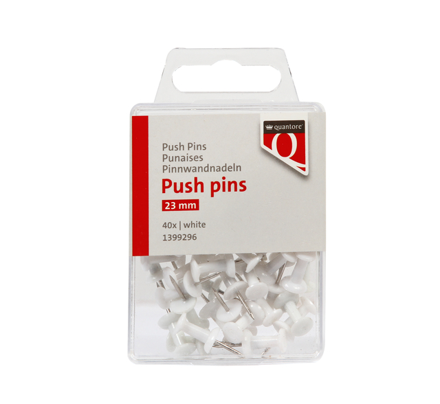 Epingle Push pins Quantore blanc 40 pièces