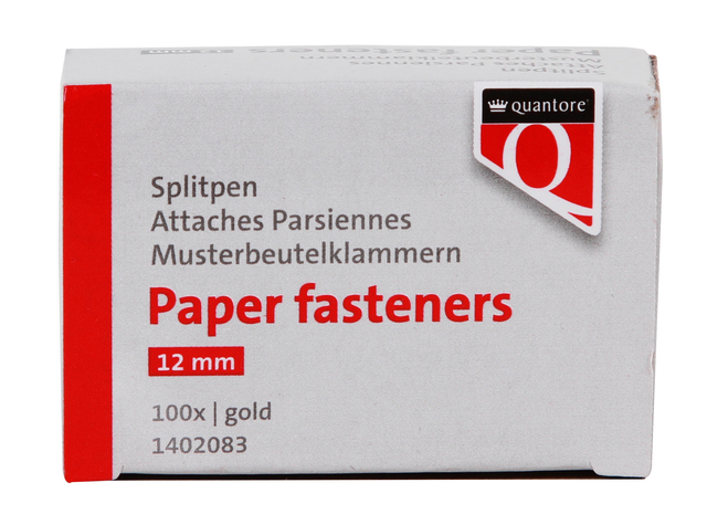 Splitpen Quantore 12mm 100 stuks goud