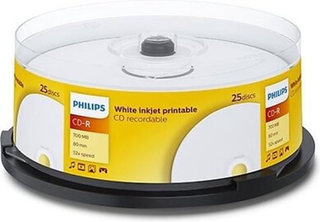 CD-R Philips 80min 700MB 52x IW spindel de 25 pièces