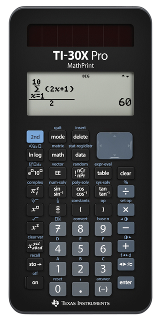 Calculatrice scientifique TI-30X Pro MathPrint