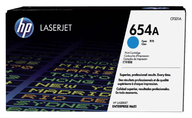 Cartouche toner HP CF331A 654A bleu