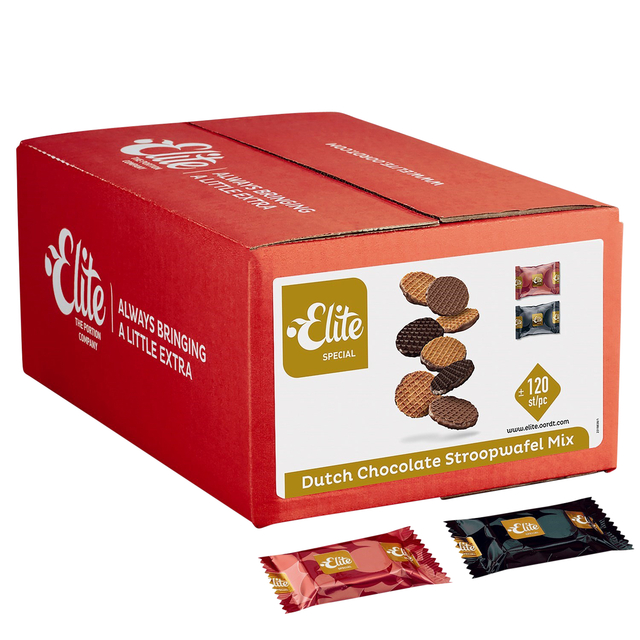 Koekjes Elite Special Dutch chocolate stroopwafelmix 120 stuks