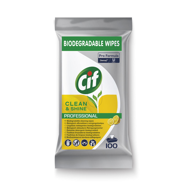 Reinigingsdoekjes CIF Pro formula Multi Clean&Shine 100 stuks