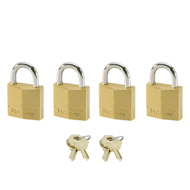 Cadenas Master Lock 4 verrouillage égal laiton 20mm 4 pièces