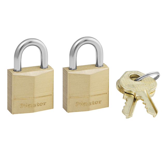 Cadenas Master Lock 2 verrouillage égal laiton 20mm 2 pièces