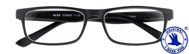 Lunettes de lecture I Need You +1.00 dpt Alex noir