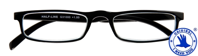 Lunettes de lecture I Need You +2.00 dpt Half-line noir