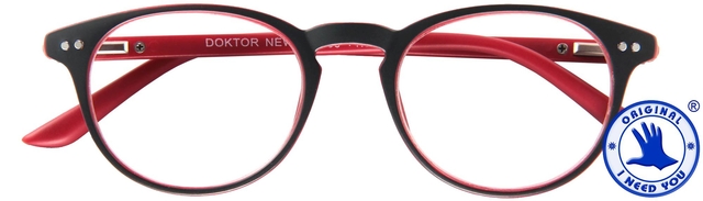 Lunettes de lecture I Need You +1.00 dpt Doctor New gris-rouge