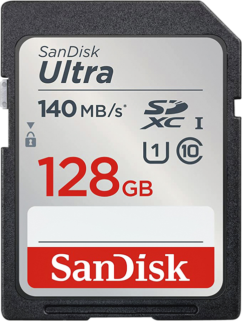 Carte mémoire Sandisk SDXC 128Go (140mb/s C10 UHS-I)