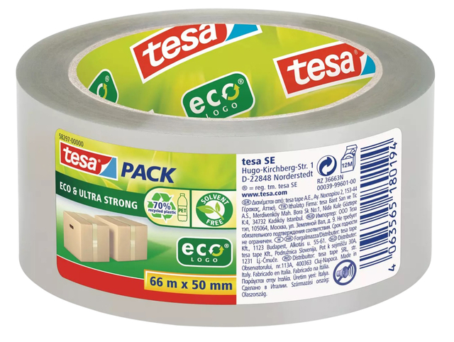 Verpakkingstape Tesa 58297 Eco transparant Ultra strong