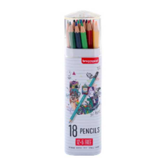 Crayon de couleur Bruynzeel set 18 pièces