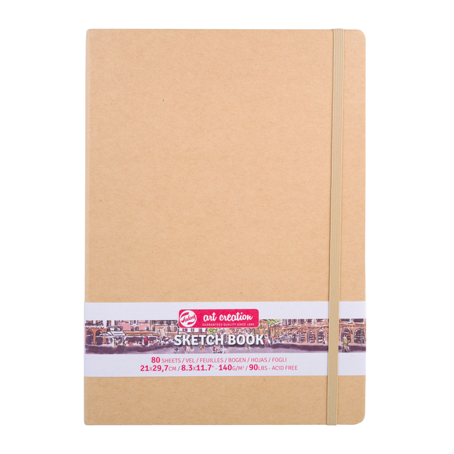 Schetsboek Talens Art Creation 80 witte vellen 140gr 210x300mm kraft