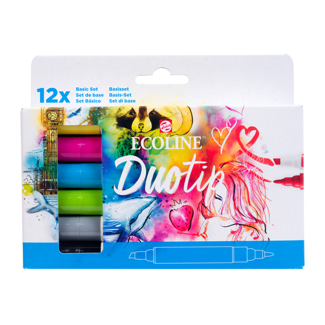 Duotip Talens Ecoline set á 12 stuks basis