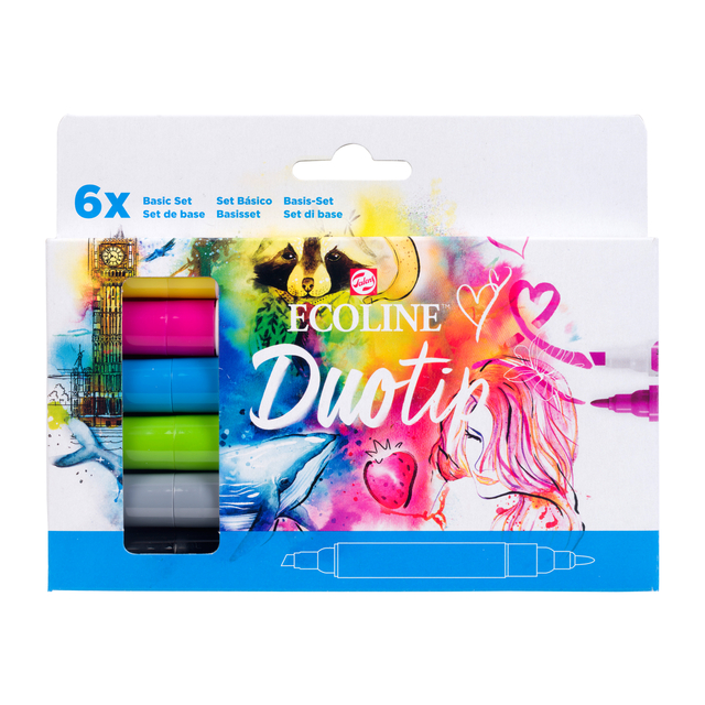 Duotip Talens Ecoline set á 6 stuks basis