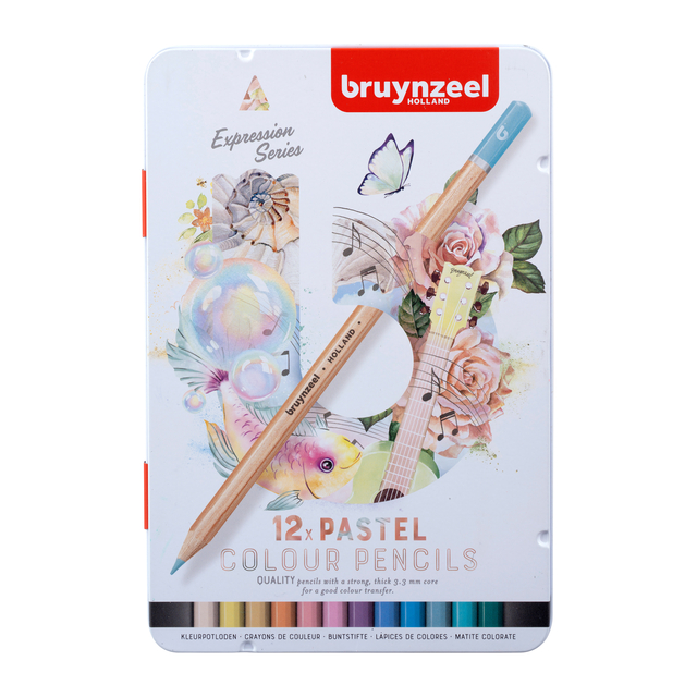 Crayon de couleur Bruynzeel couleurs pastel 6 pièces