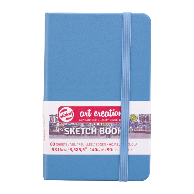 Cahier de croquis Talens Art Creation 90x140mm 140g 80 feuilles bleu clair