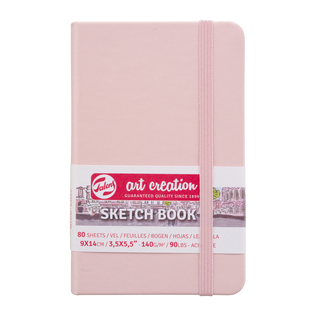 Cahier de croquis Talens Art Creation 90x140mm 140g 80 feuilles rose