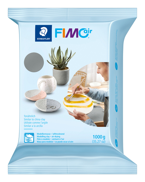 Pâte à modeler Fimo Air 1000g gris