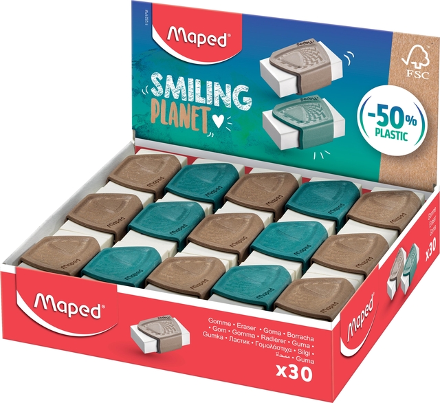 Gomme Maped Smiling Planet présentoir 30 pièces