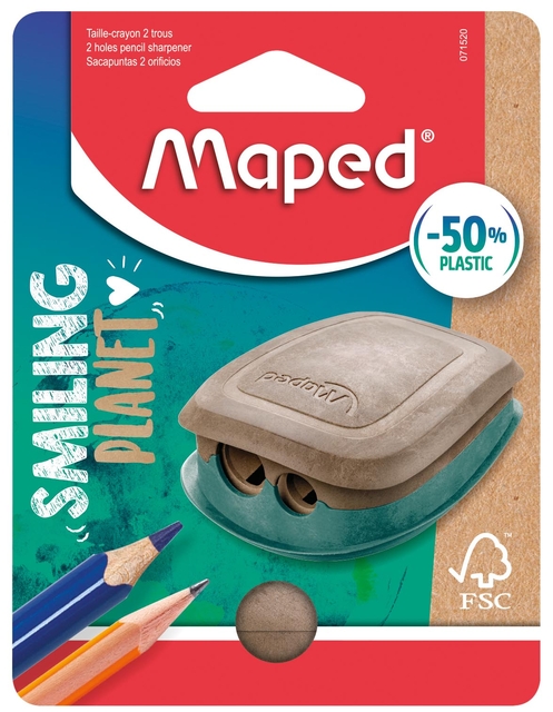 Puntenslijper Maped Smiling Planet 2-gaats