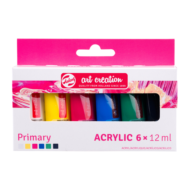 Acrylverf Talens Art Creation Primary 12ml set à 6 kleuren