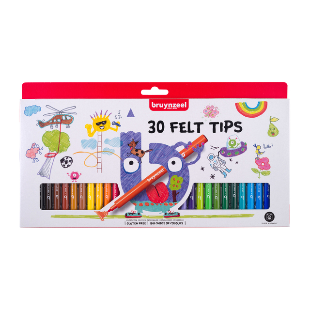 Feutre Bruynzeel Kids set 30 couleurs