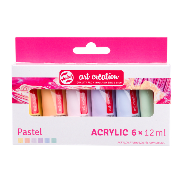 Acrylverf Talens Art Creation Pastel 12ml set à 6 kleuren